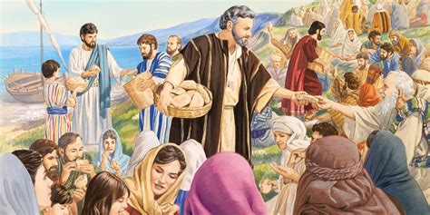 loaves and fishes bible story|Matthew 15:29.